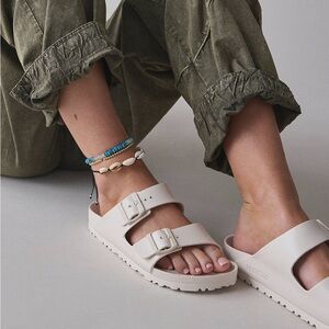 Birkenstock Women's Arizona EVA Sandals in Eggshell Size 42/ US 11